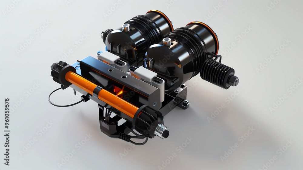 A 3D render of an ATV fuel vapor monitoring sensor A 3D render of an ATV fuel vapor monitoring sensor