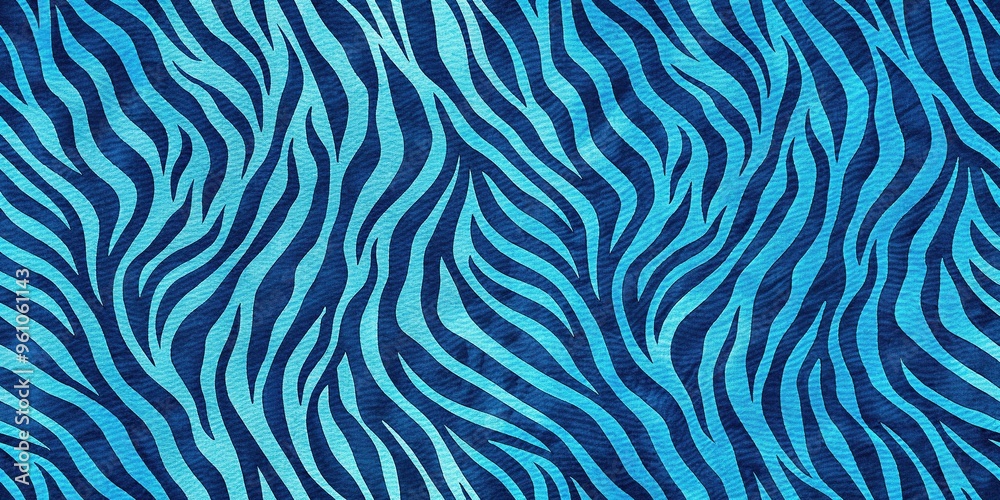 Abstract background with zebra texture pattern in blue tones Abstract background with zebra texture pattern in blue tones