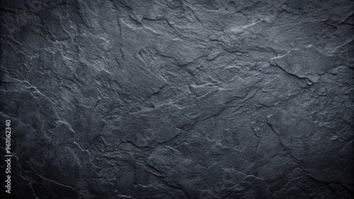 Abstract black stone wallpaper with luxurious dark grey texture photo