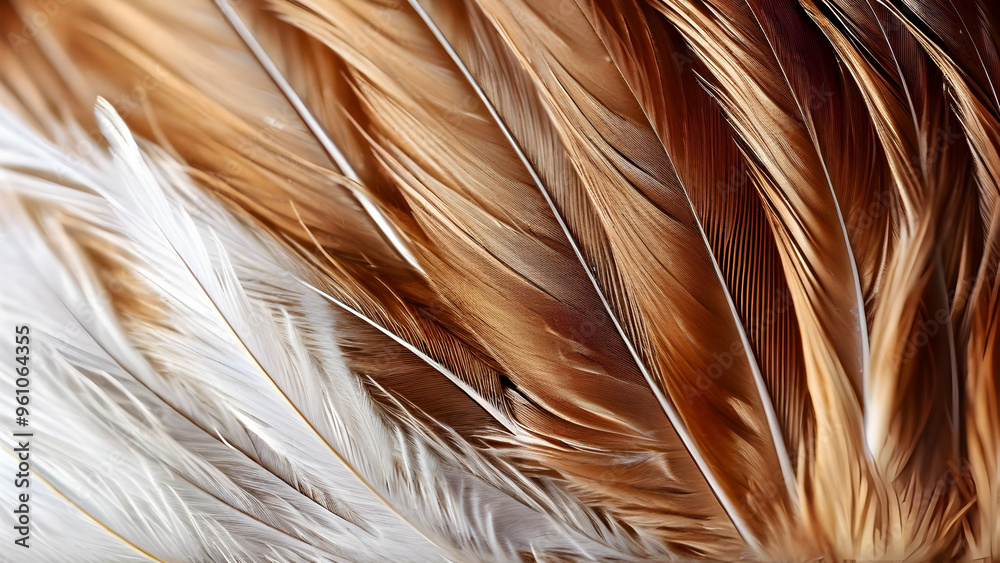 Close-up of the hen's feathers Close-up of the hen's feathers