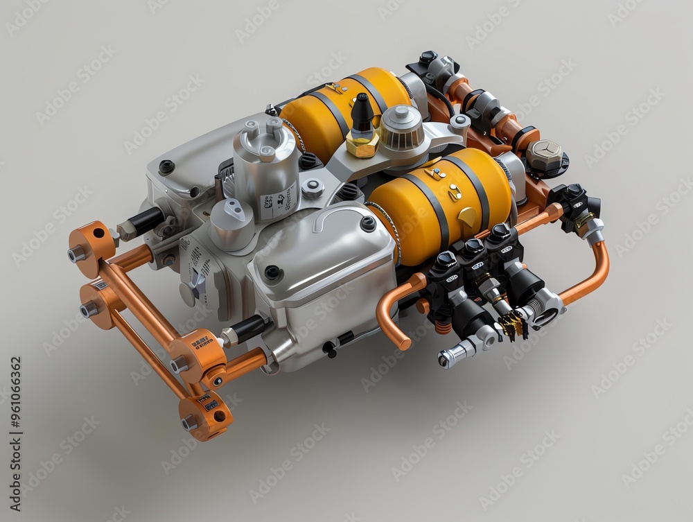 A realistic 3D render of an ATV mass air pressure sensor A realistic 3D render of an ATV mass air pressure sensor