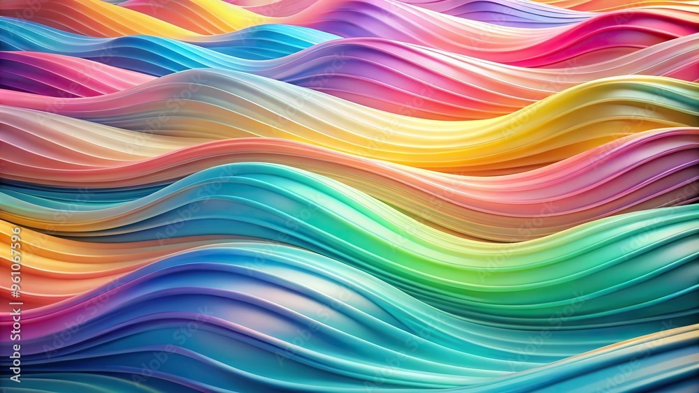 Abstract composition of flowing waves with pastel colors Abstract composition of flowing waves with pastel colors