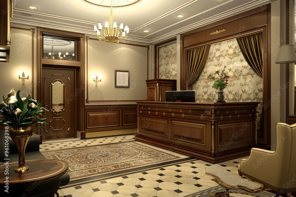 Fototapeta premium Classical Receptionist Interior