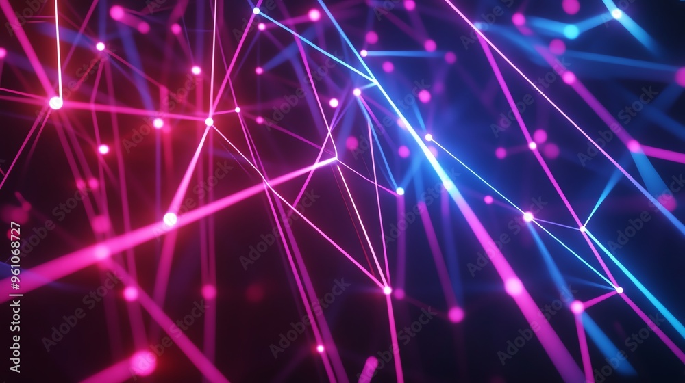 Abstract glowing neon lines form a network. Abstract glowing neon lines form a network.