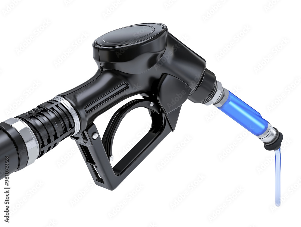 Close up of a fuel nozzle, highlighting gas station equipment for refueling Close up of a fuel nozzle, highlighting gas station equipment for refueling