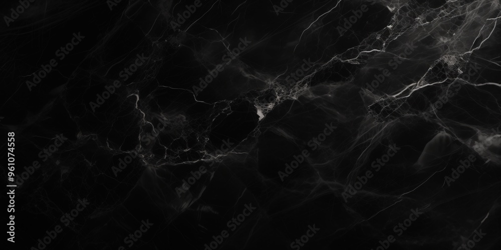 Dark marble surface with intricate white veining