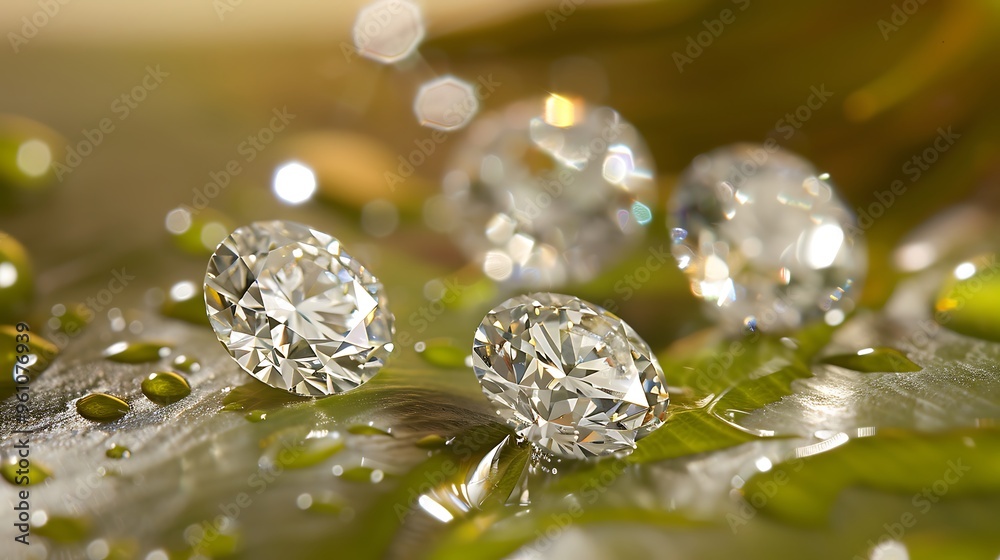 Grace diamonds set in stunning ventilation on an olive surface Grace diamonds set in stunning ventilation on an olive surface