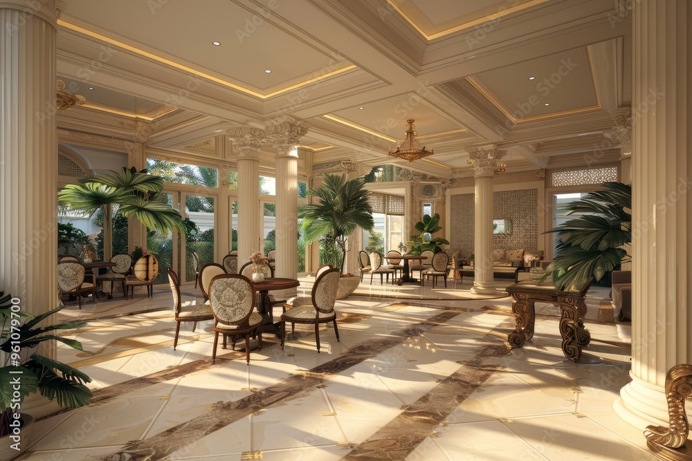 Fototapeta premium Classical Building Terrace