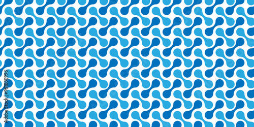 seamless pattern with circles meatball blue and dots shape tile wall texture wallpaper background.