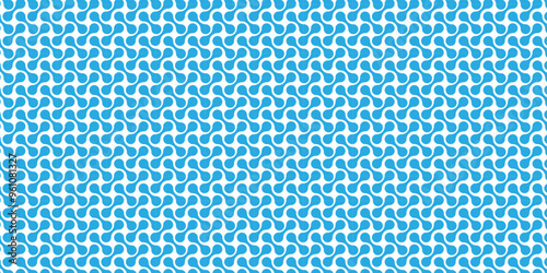 seamless pattern with circles meatball blue and dots shape tile wall texture wallpaper background.
