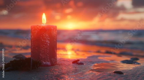 Candlelight Sunset on the Beach