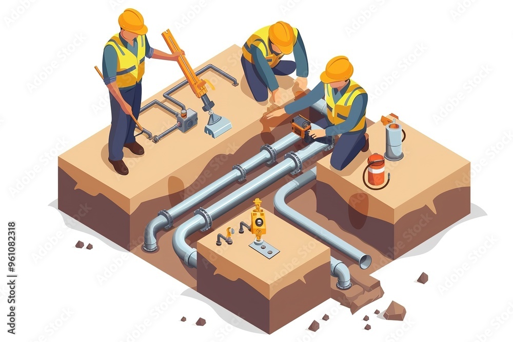underground drainage and sanitation system isometric underground drainage and sanitation system isometric