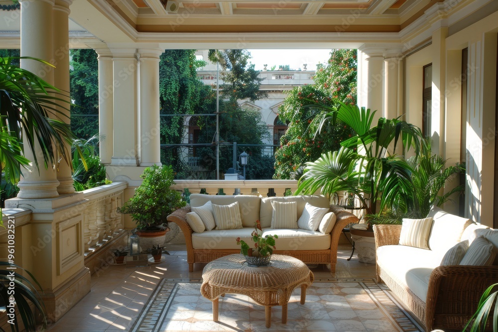 Fototapeta premium Classical Building Terrace