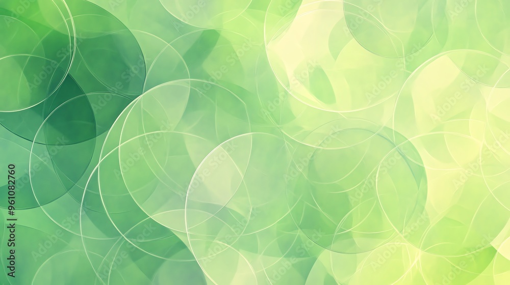 Abstract green background with overlapping circles. Abstract green background with overlapping circles.