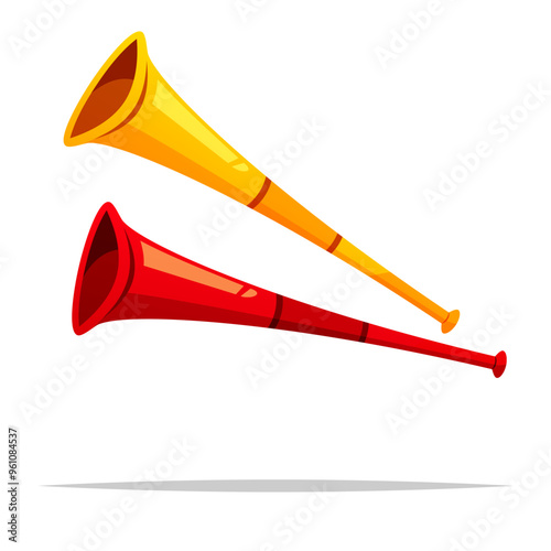 Vuvuzela horn trumpet vector isolated illustration