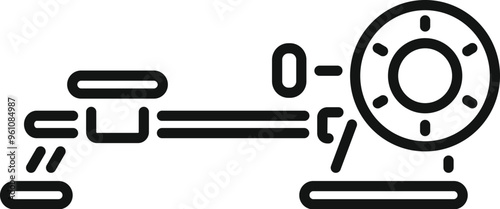 Professional laser level measuring tool icon representing a construction measurement device for accurate leveling