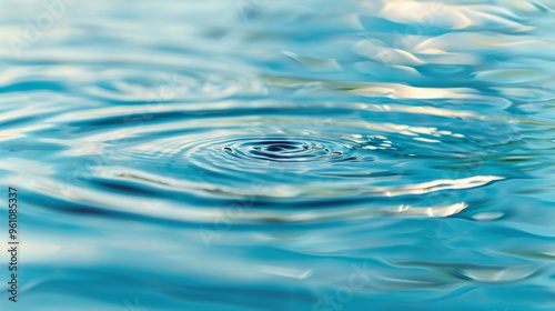 230. Peaceful spa concept background featuring a calming blue water surface with subtle rings and ripples, ideal for creating a serene, renewing environment