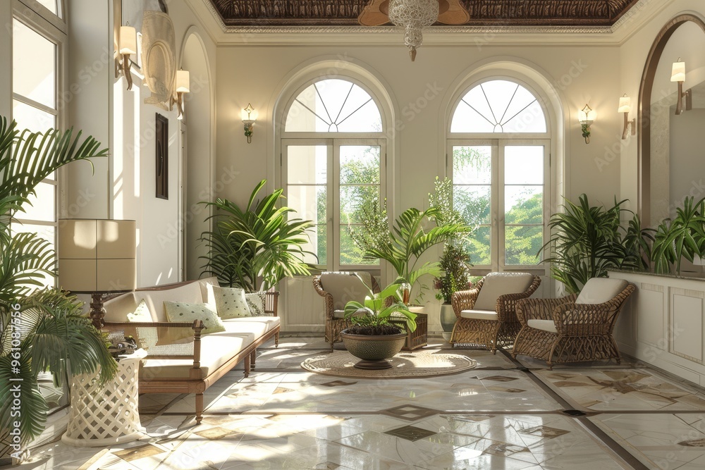 Fototapeta premium Classical Building Terrace