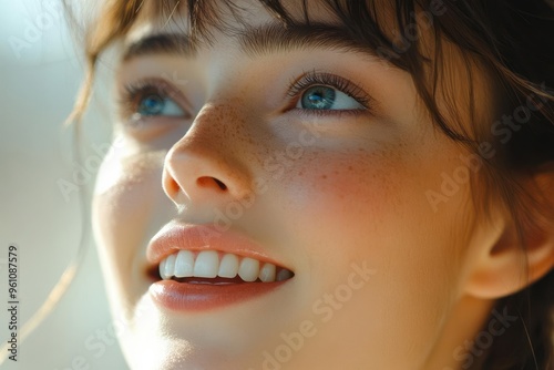 Radiant Freckled Smile