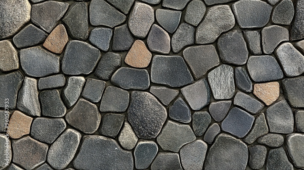 Realistic Top View of Paving Stone Texture. Detailed Surface with Varied Stone Colors and Patterns for Architectural and Design Use. Realistic Top View of Paving Stone Texture. Detailed Surface with Varied Stone Colors and Patterns for Architectural and Design Use.