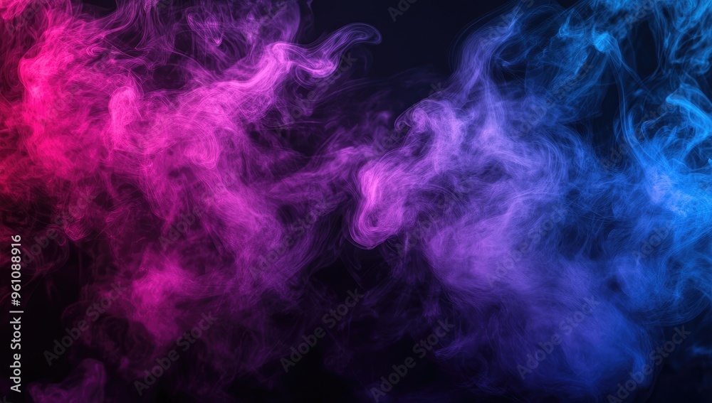 Red and blue neon-colored smoke against a dark background, abstract vape art texture with neon pink, violet, and turquoise swirls, dark purple liquid, space for text or design, colorful wallpaper Red and blue neon-colored smoke against a dark background, abstract vape art texture with neon pink, violet, and turquoise swirls, dark purple liquid, space for text or design, colorful wallpaper