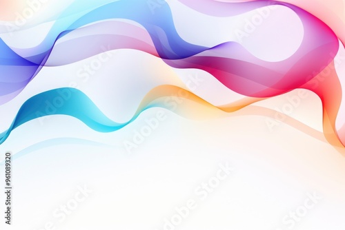 Futuristic iridescent color dynamic flow wave background wallpaper decoration web page in white background