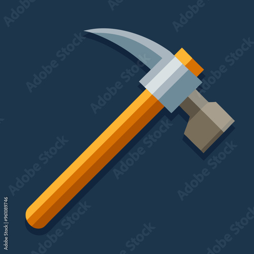 old steel sledgehammer vector illustration