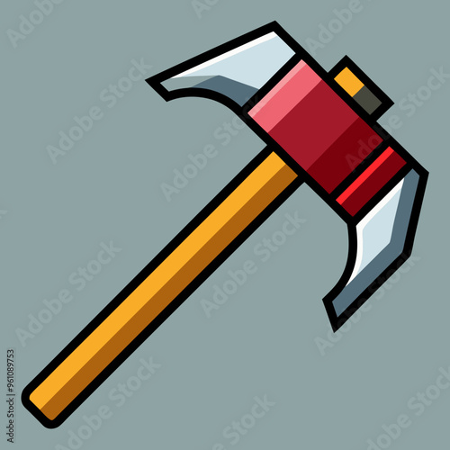 old steel sledgehammer vector illustration