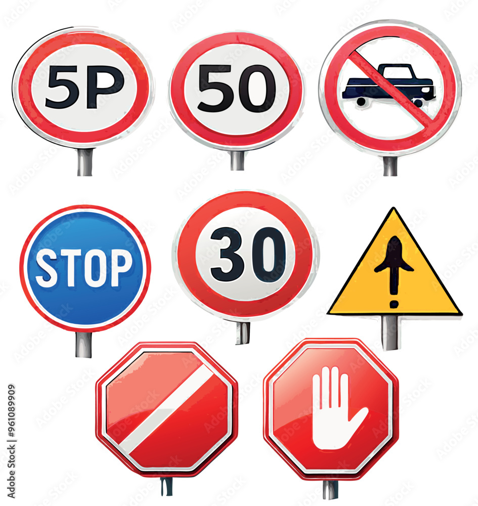 set of traffic signs set of traffic signs