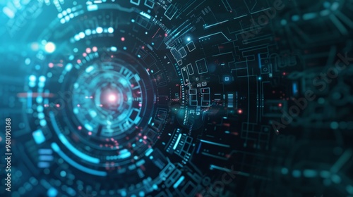 Abstract Futuristic Digital Interface