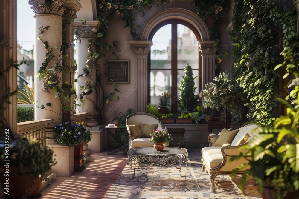 Fototapeta premium Classical Building Terrace