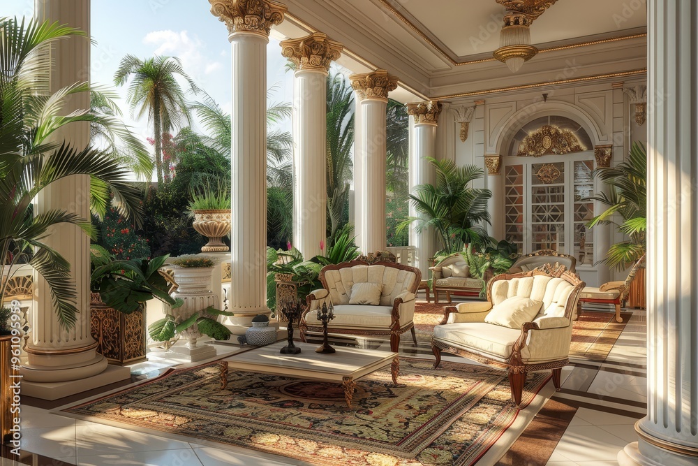 Fototapeta premium Classical Building Terrace