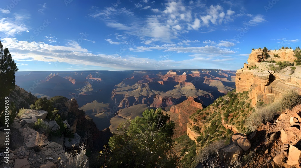 Naklejka premium Breathtaking panoramic view of the Grand Canyon at sunset