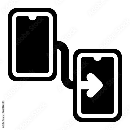 clone, duplicate, transfer, smartphone, information technology solid or glyph icon