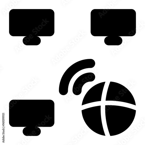 wan, wide area network, network, internet, information technology solid or glyph icon