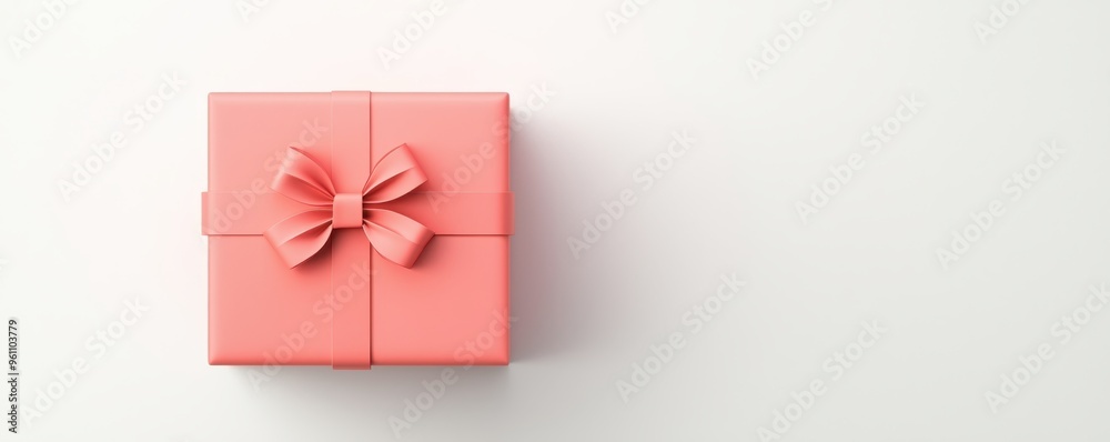 A beautifully wrapped pink gift box with a bow, perfect for celebrations or special occasions, displayed on a clean white background. A beautifully wrapped pink gift box with a bow, perfect for celebrations or special occasions, displayed on a clean white background.