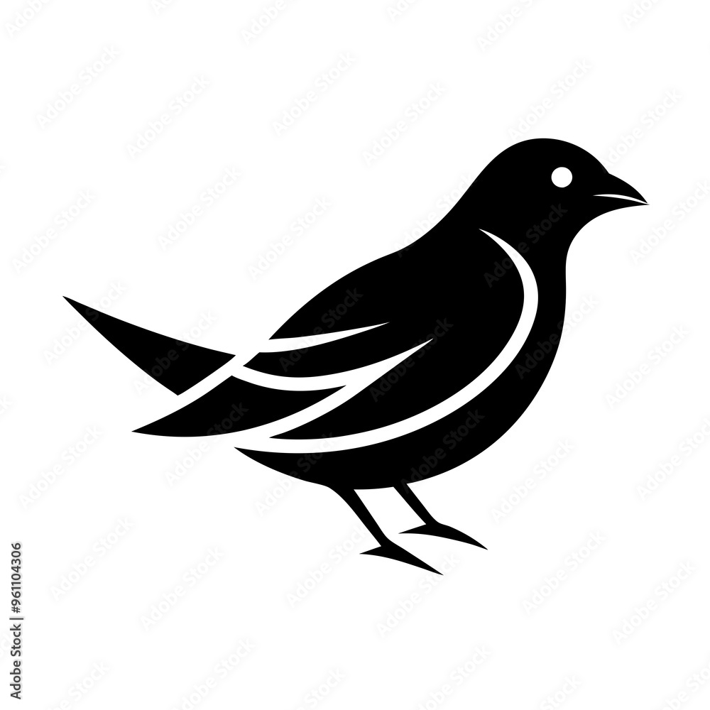 A Bird silhouette logo icon style A Bird silhouette logo icon style
