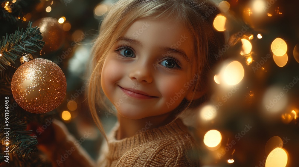 little girl decorating christmas tree little girl decorating christmas tree