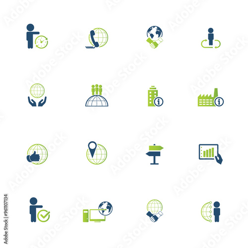 Universal business management and human resources icon set. Universal icons for web and mobile.