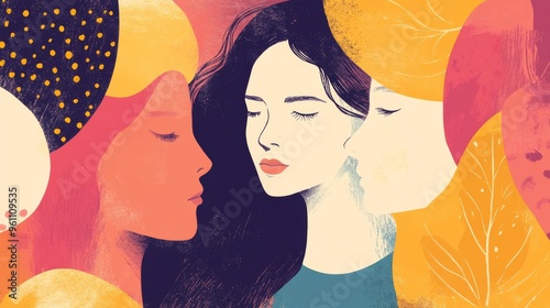 Illustration of concept of International Day for the Elimination of Violence against Women , Generative AI
