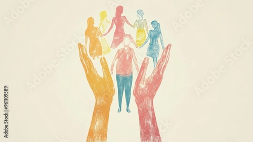 Illustration of concept of International Day for the Elimination of Violence against Women , Generative AI