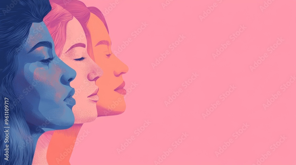 Illustration of concept of International Day for the Elimination of Violence against Women , Generative AI