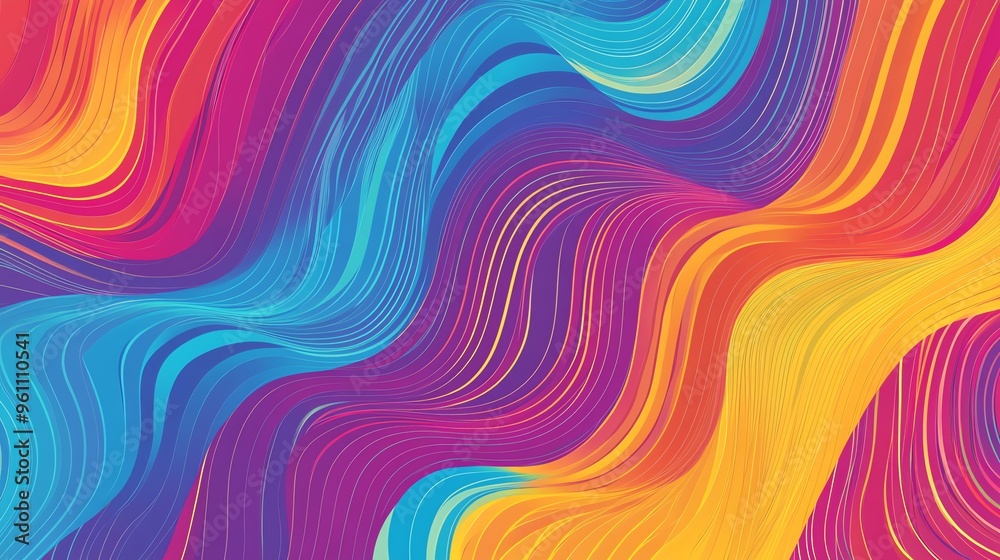 Obraz premium Abstract colorful wavy background.