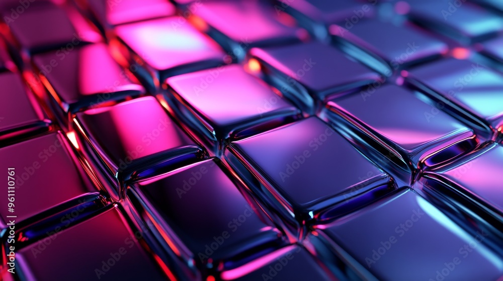 Futuristic Glossy Plastic Geometric Grid with Glowing Effect in Ultra HD Futuristic Glossy Plastic Geometric Grid with Glowing Effect in Ultra HD