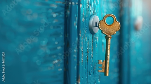 A dramatic photograph of a key turning in a lock, emphasizing the moment of transformation and change as doors open to new opportunities.