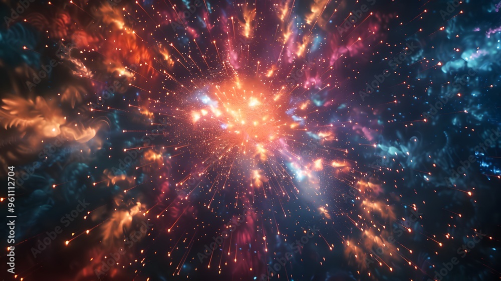 Cosmic Explosion of Light and Color Cosmic Explosion of Light and Color