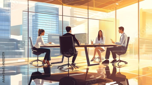 Business people in modern office