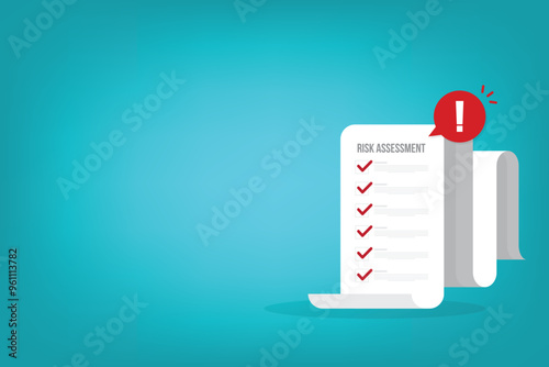 Risk assessment. Vector illustration	