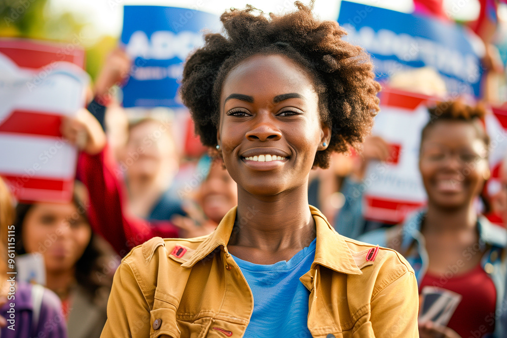 Voters at an Outdoor Campaign Rally Voters at an Outdoor Campaign Rally