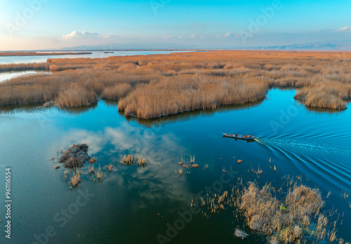 Eber lake and reeds, Afyonkarahisar, Turkey